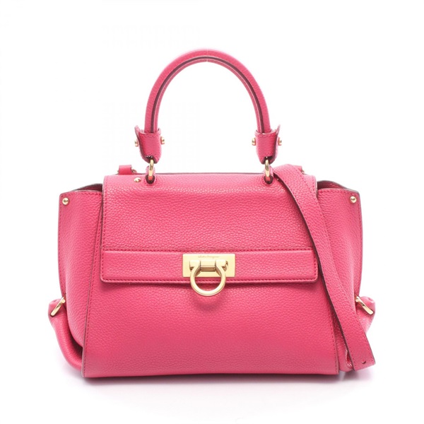 Salvatore Ferragamo Sophia Gancini Crossbody Handbag 21 F628 leather Pink Used