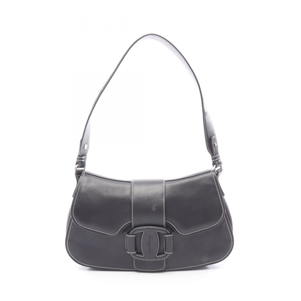 Salvatore Ferragamo Vara Shoulder Bag 21 3764 leather Black Used Women