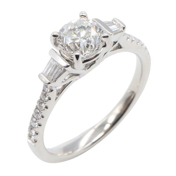 JEWELRY Diamond Ring 14KWG White Gold Used women US size 7