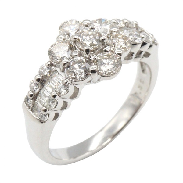 JEWELRY Diamond Ring Pt900 Platinum Used women US size 6.75