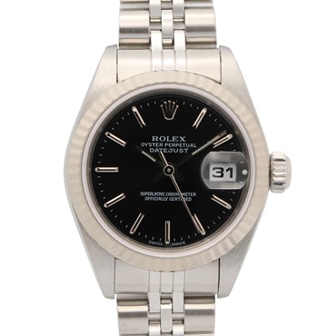 ROLEX Datejust P Wrist Watch 79174 Automatic 18KWG White Gold SS Used Women