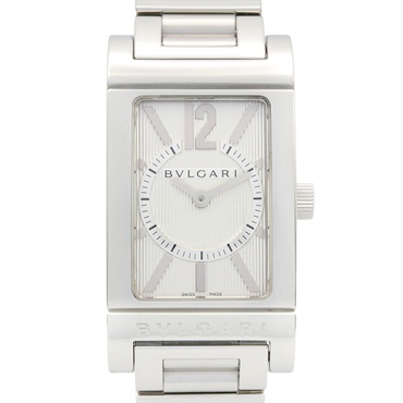 BVLGARI Rettangoro Wrist Watch RT39S Quartz Stainless Steel Used Women