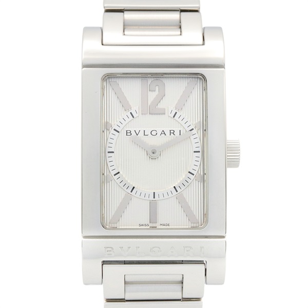 BVLGARI Rettangoro Wrist Watch RT39S Quartz Stainless Steel Used Women