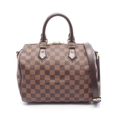 LOUIS VUITTON Speedy Bandouliere 25 Crossbody Handbag N41368 Damier Ebene Used