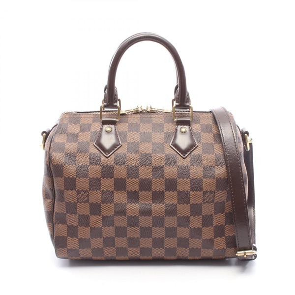 LOUIS VUITTON Speedy Bandouliere 25 Crossbody Handbag N41368 Damier Ebene Used