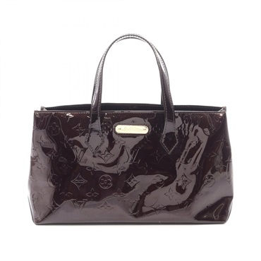 LOUIS VUITTON Wilshire PM Tote Handbag M93641 Vernis leather Amarrant Used LV