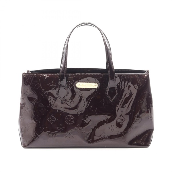LOUIS VUITTON Wilshire PM Tote Handbag M93641 Vernis leather Amarrant Used LV