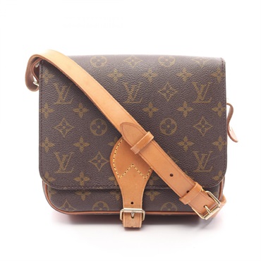 LOUIS VUITTON Cartouchiere MM Shoulder Bag M51253 Monogram canvas Brown Used LV