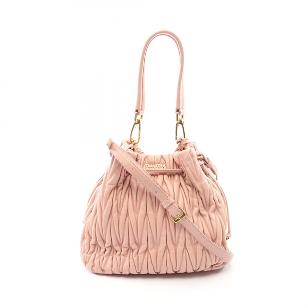 Miu Miu Materasse Crossbody Shoulder Handbag leather Pink Used Women