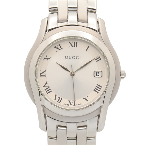 GUCCI Wrist Watch 5500M Quartz Stainless Steel Used mens