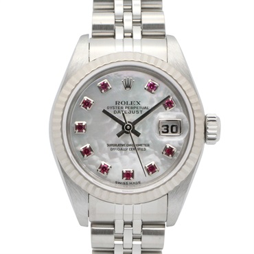 ROLEX Datejust F-serial Wrist Watch 79174NGR Auto winding K18WG SS Ruby Used