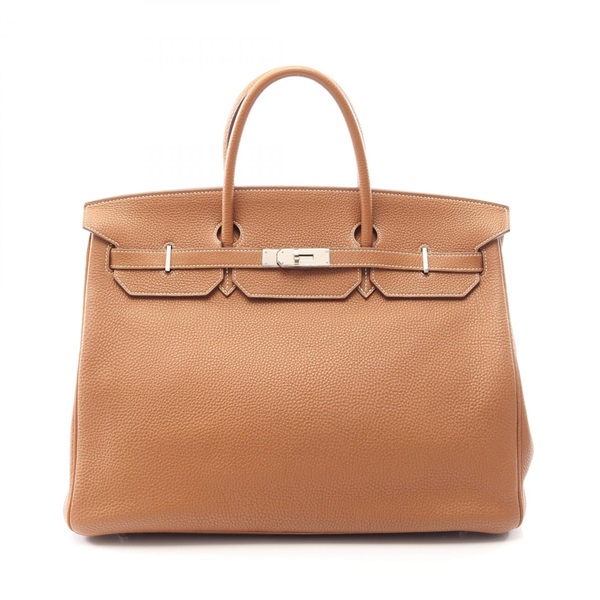 HERMES Birkin 40 Handbag Togo leather Brown Gold SHW Used Women N
