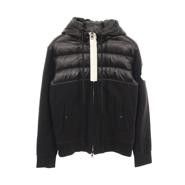 MONCLER Hooded Down jacket Blouson Coat 8427800 Nylon cotton Black Used size S