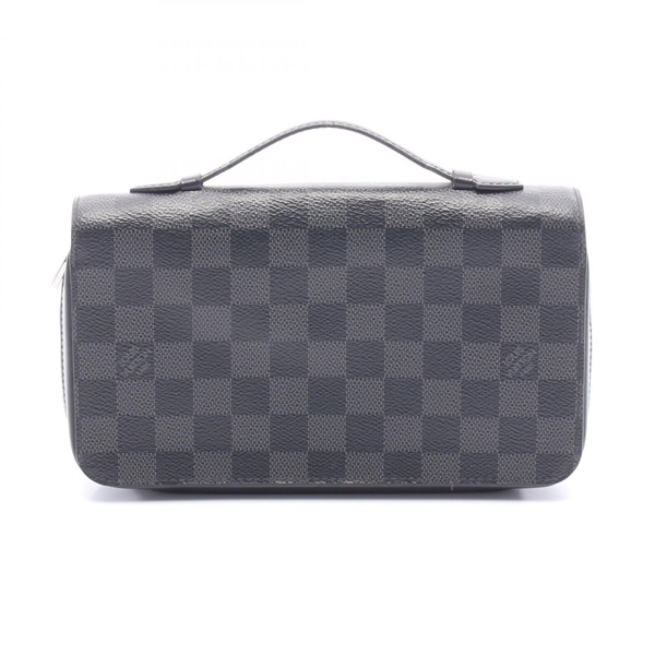 LOUIS VUITTON Zippy XL Around long wallet purse N41503 Damier graphite leather