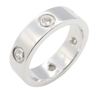 CARTIER 6PD Diamond Love Ring 18KWG White Gold Used Women US size #6.25 #53