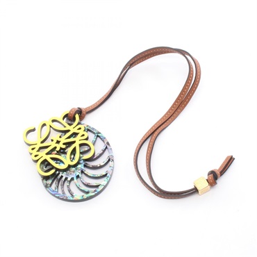 LOEWE Anagram charm C621232XAB leather Yellow Purple Multicolor NEW Women