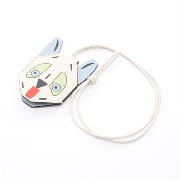 LOEWE Futurist Cat charm C621232XQN leather White Multicolor NEW Women