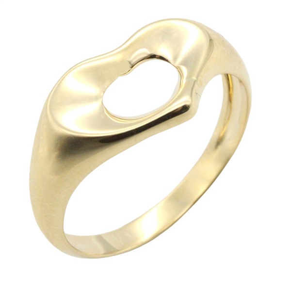 TIFFANY＆CO Open heart Ring 18KYG Yellow Gold Used women US size 5.5