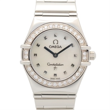 OMEGA Constellation Mini My Choice Diamond Wrist Watch 1465.71 Quartz SS Used