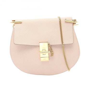 Chloe Drew chain crossbody Shoulder Bag leather Beige Used Women