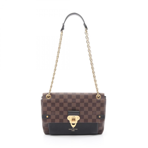 LOUIS VUITTON Vavin PM Chain Shoulder Bag N40108 Damier Ebene canvas Black Used