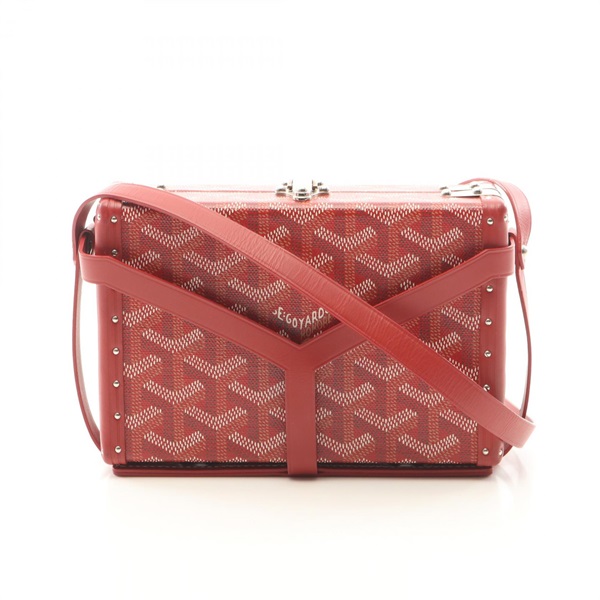 GOYARD Minaudiere Trunk Shoulder Bag MINA08PMLTY canvas leather Red Used Women