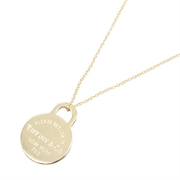 TIFFANY＆CO RTT Round Necklace Pendant 18KYG Yellow Gold Used women