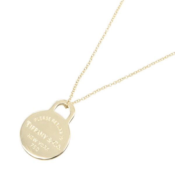 TIFFANY＆CO RTT Round Necklace Pendant 18KYG Yellow Gold Used women