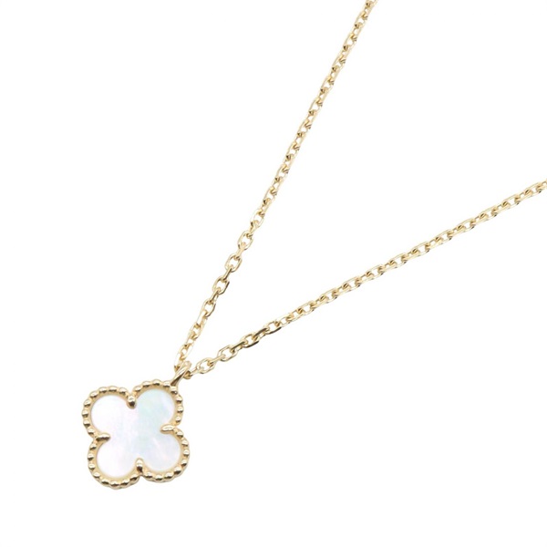 Van Cleef & Arpels Sweet Alhambra Necklace 18KYG Yellow Gold Mother of pearl