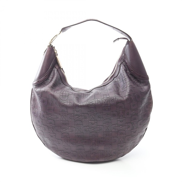 GUCCI Horsebit Shoulder Bag 145764 leather Purple Used Women