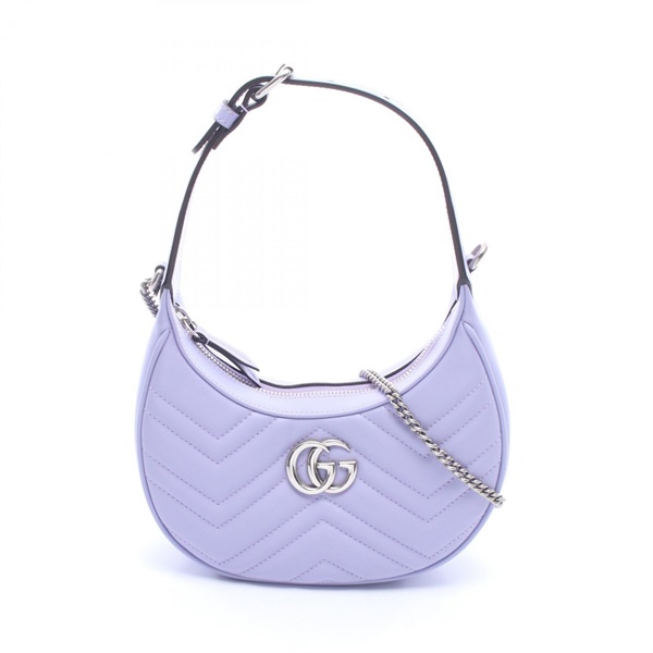 GUCCI GG Marmont Chain Crossbody Shoulder Handbag 699514 leather Purple Used