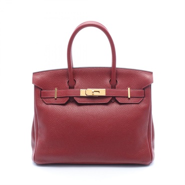 HERMES Birkin 30 Handbag Togo leather Bordeaux Ruby GHW Used Women T