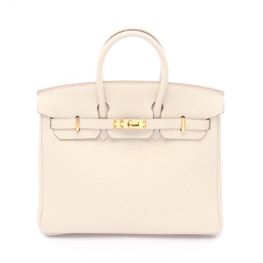 HERMES Birkin 25 Handbag Z Togo leather craie Used Women GHW