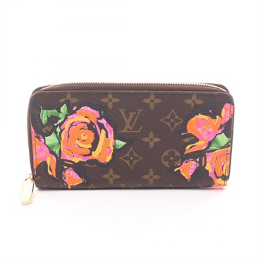 LOUIS VUITTON Zippy wallet Around long purse M93759 Monogram Rose Brown Used LV
