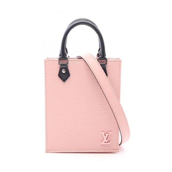 LOUIS VUITTON Sac Plat Shoulder Handbag M69575 Epi leather Pink Black Used LV