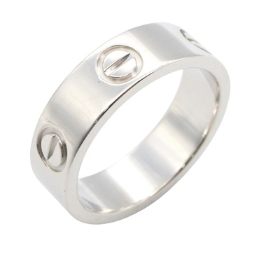 CARTIER Love Ring 18KWG White Gold Used unisex US size 5.75 #52