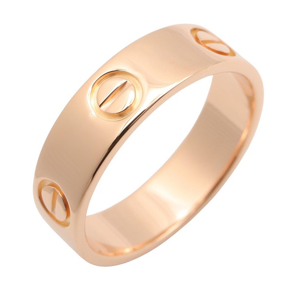 CARTIER Love Ring 18KPG Pink Rose Gold Used unisex US size 7.5 #57
