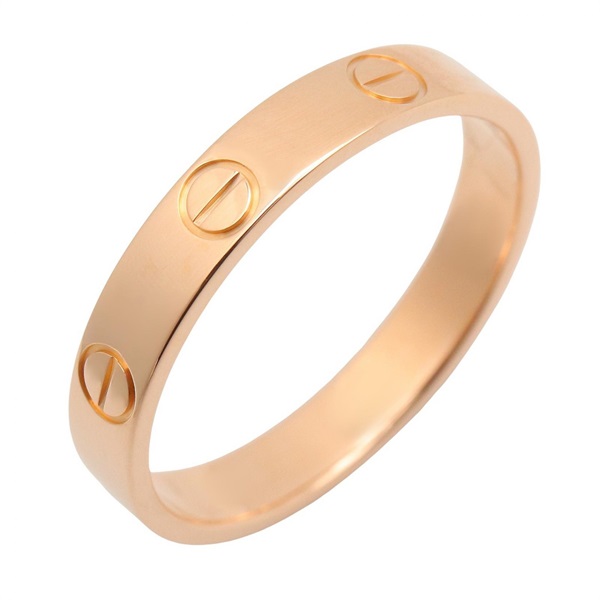 CARTIER Mini Love Ring 18KPG Pink Rose Gold Used unisex US size 8 #57