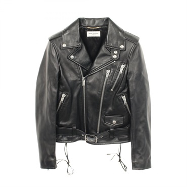 SAINT LAURENT PARIS Double Riders Jacket Blouson #36 leather Black Used Women