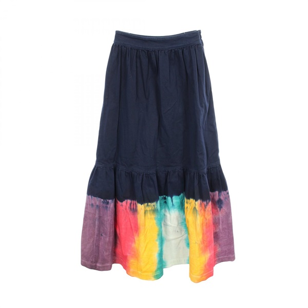 Dior Tie-dye flare Skirt cotton Navy Multicolor Used Women size 36