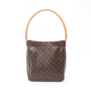 LOUIS VUITTON Looping GM Shoulder Bag M51145 Monogram canvas leather Brown Used