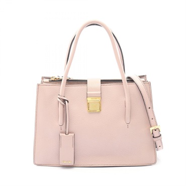 Miu Miu MADRAS Shoulder Crossbody Tote Handbag leather Pink Used Women GHW
