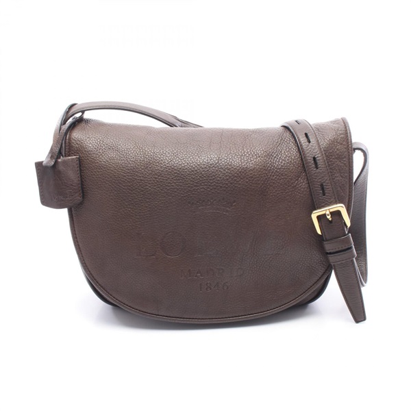 LOEWE Heritage Shoulder crossbody messenger Bag 376.79.752 leather Brown Used