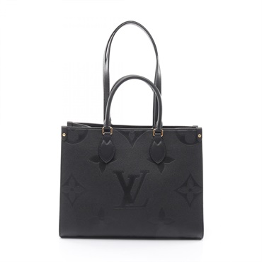 LOUIS VUITTON On the Go MM shoulder Tote Bag M45595 Monogram empreinte Noir used