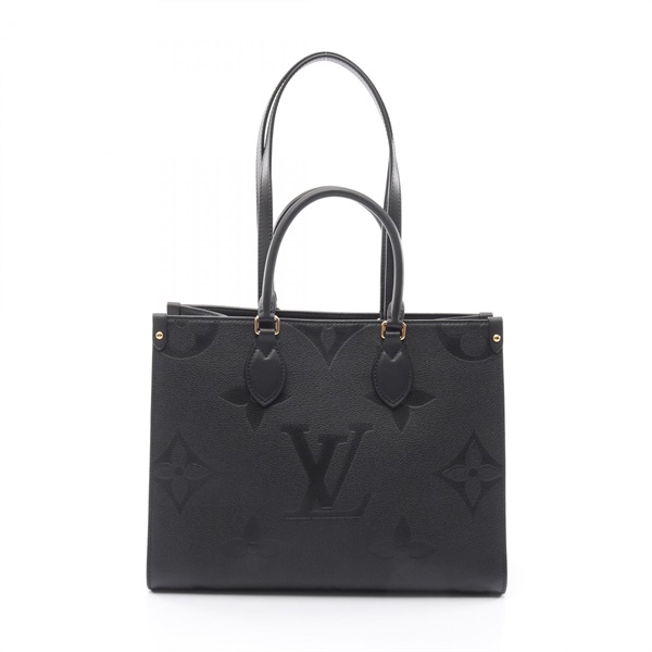 LOUIS VUITTON On the Go MM shoulder Tote Bag M45595 Monogram empreinte Noir used