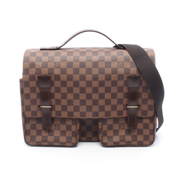LOUIS VUITTON Broadway crossbody Shoulder Bag N42270 Damier leather Ebene Used