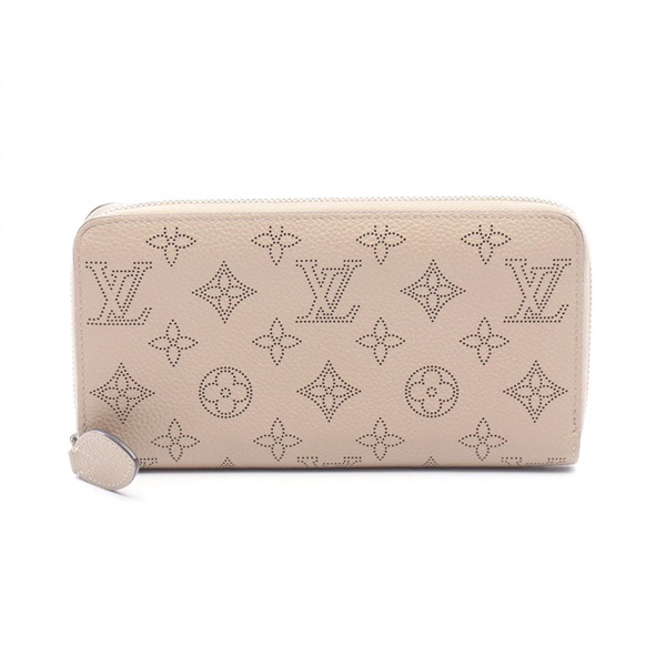 LOUIS VUITTON Zippy wallet Around long purse M69821 Mahina leather Galet Used LV