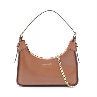 Michael Kors Wilma Chain Shoulder Handbag 241228 leather Brown Used Women GHW