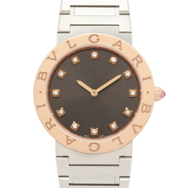 BVLGARI bulgari Diamond Wrist Watch BBP33SG Quartz 18KPG Gold SS Used Women