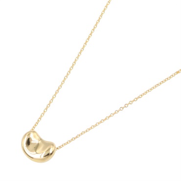 TIFFANY＆CO Bean Necklace Pendant 41cm 18KYG Yellow Gold Used Women